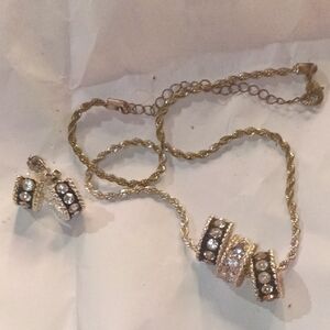 Elegant Gold and Silver Jewelry Set